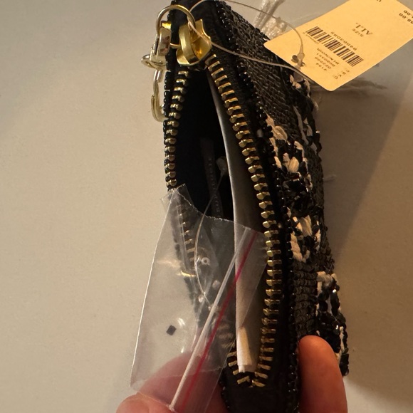 Anthropologie Black and White Beaded Wristlet - Picture 7 of 7